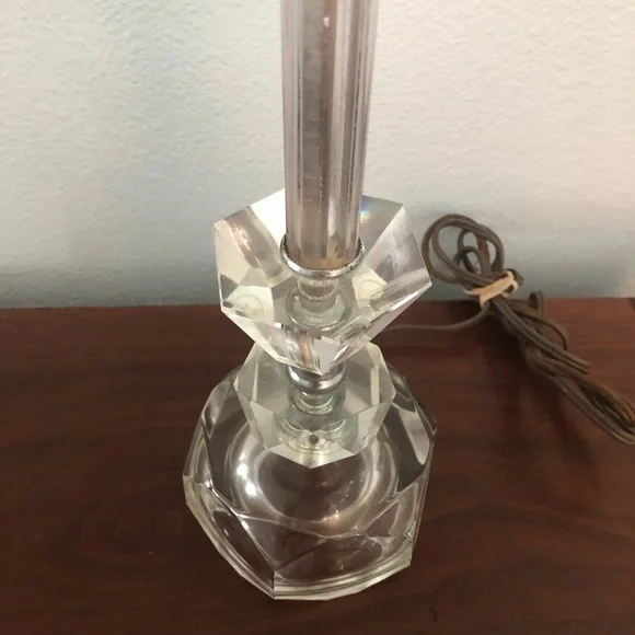 Vintage 1940s 1950s Crystal Boudoir Lamp Beautiful Works Art Deco - Picture 2 of 8